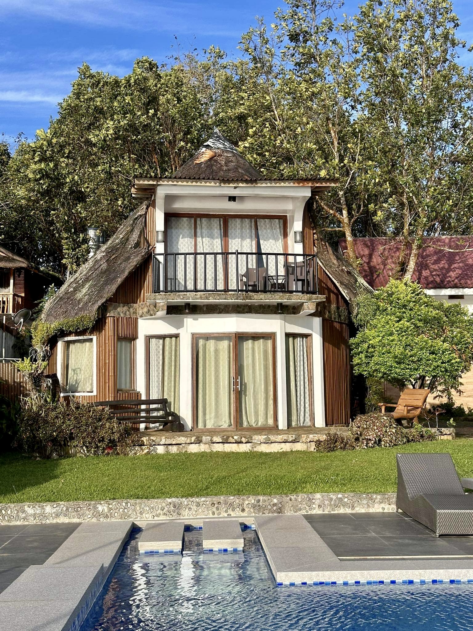 La Bella Lake House — nipa roof exterior